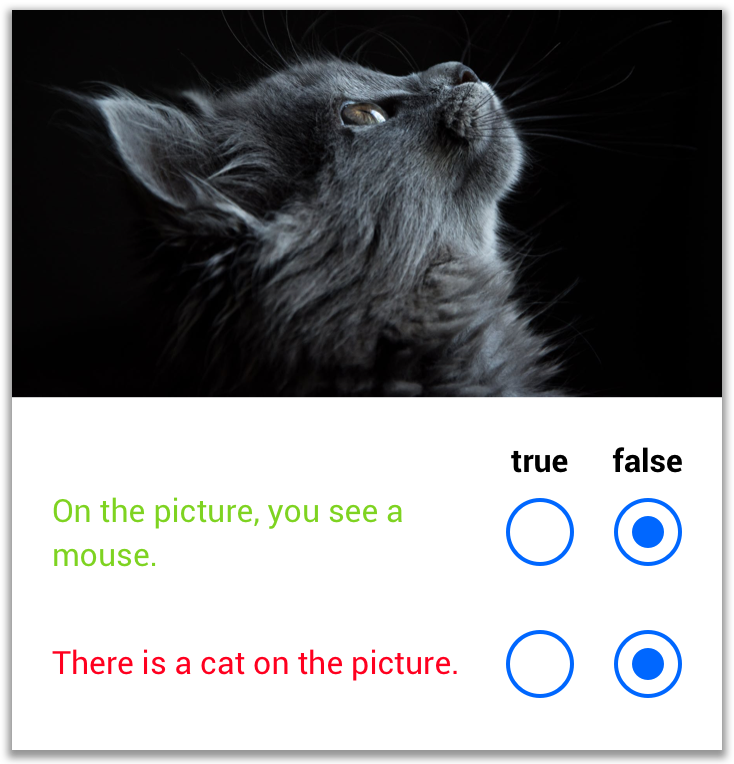 True False.Image